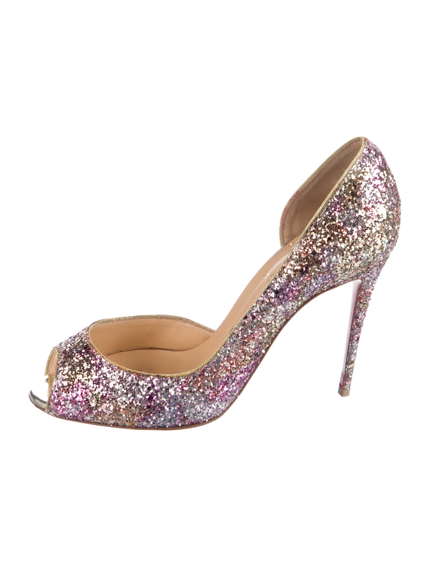 Christian Louboutin Glitter D'Orsay Pumps
