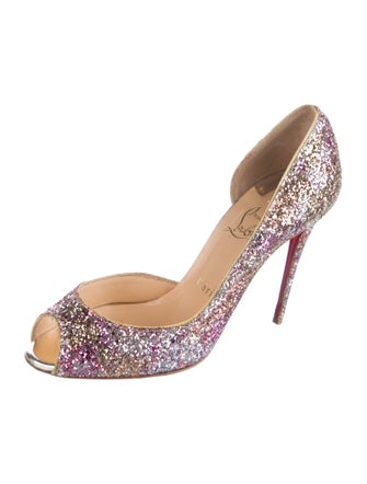 Christian Louboutin Glitter D'Orsay Pumps