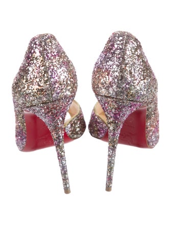 Christian Louboutin Glitter D'Orsay Pumps