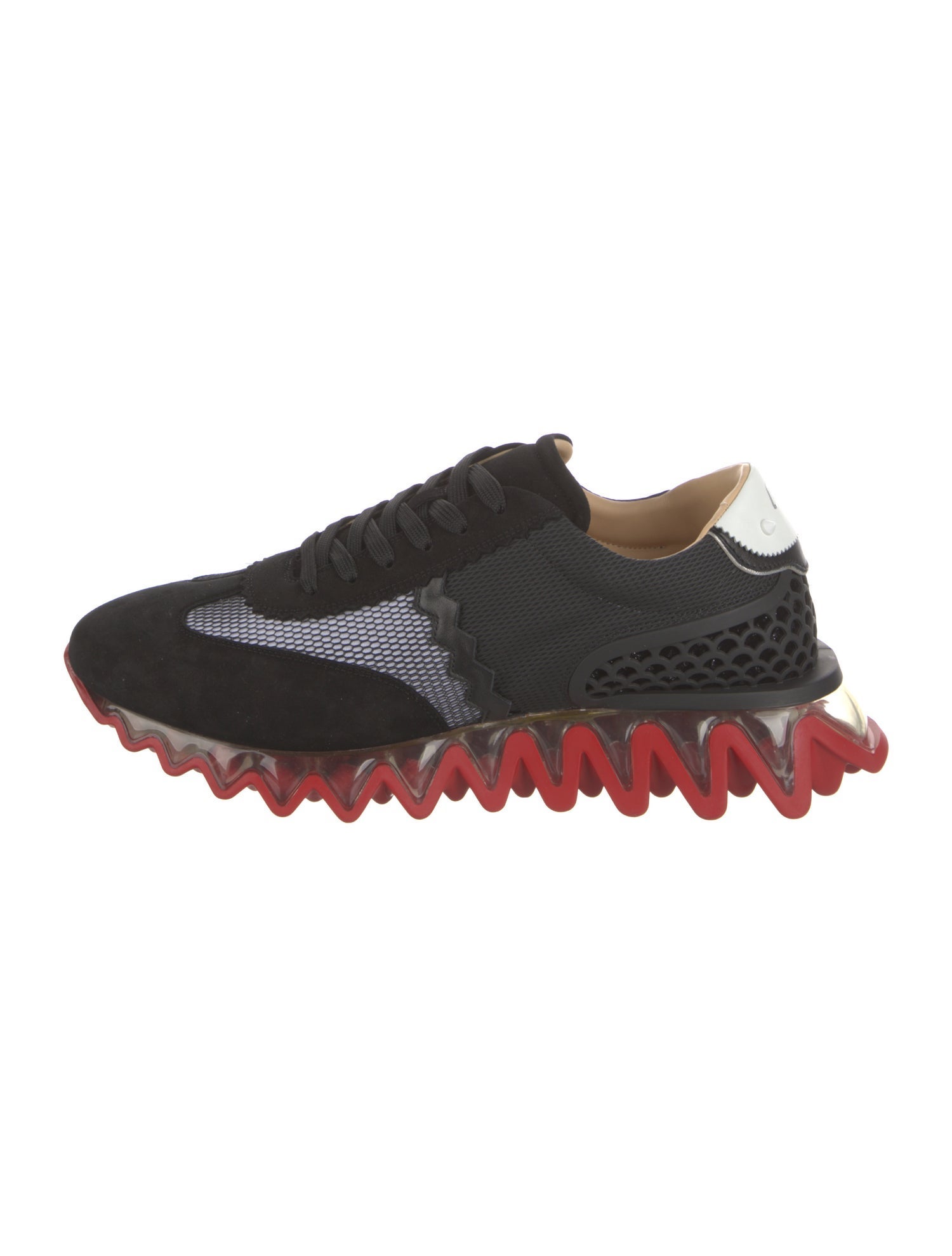 Christian Louboutin Suede Mesh Accents Sneakers