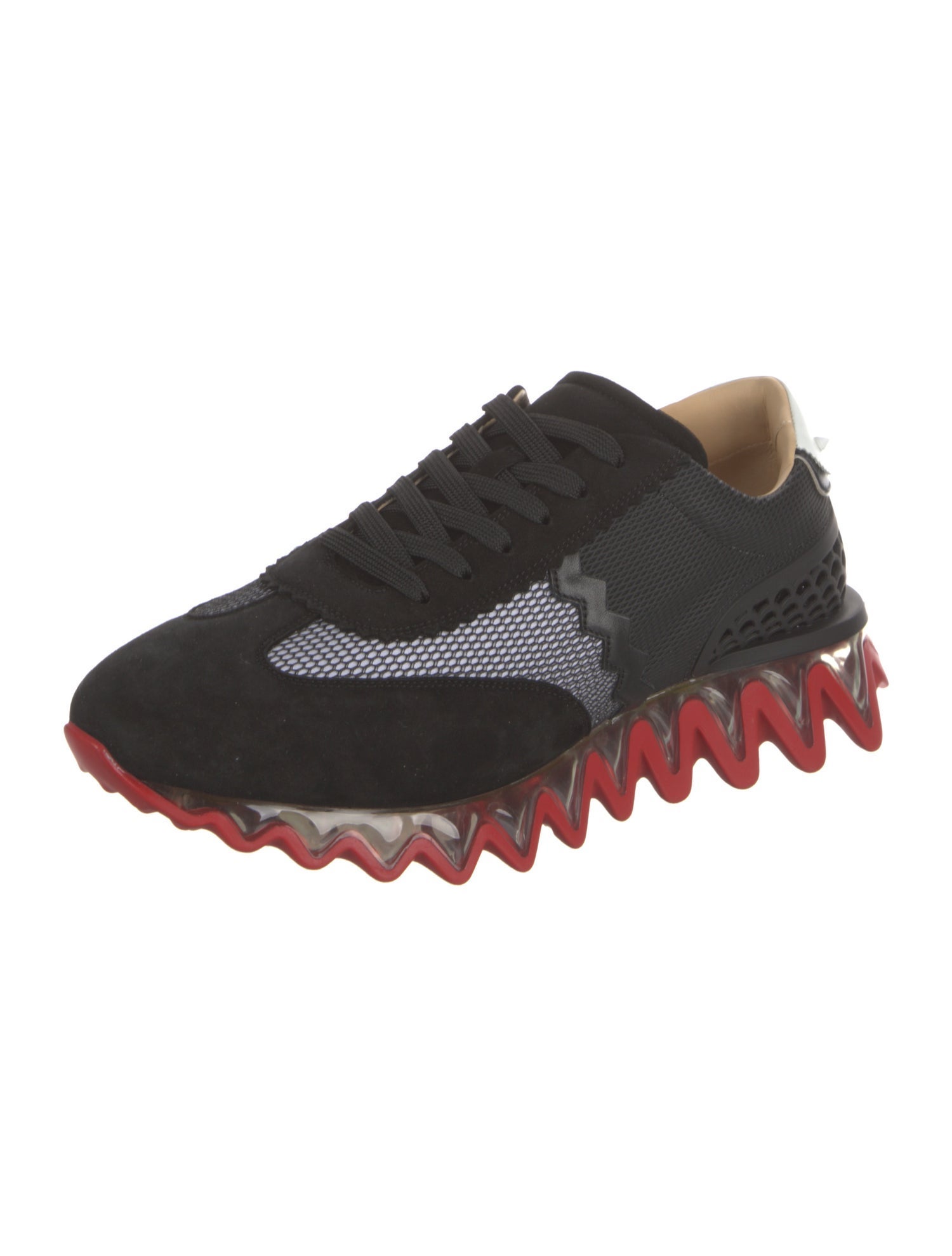 Christian Louboutin Suede Mesh Accents Sneakers