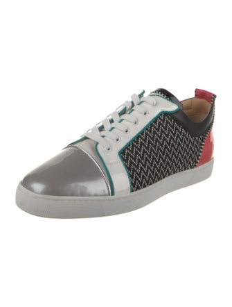 Christian Louboutin Printed Leather Trim Embellishment Sneakers