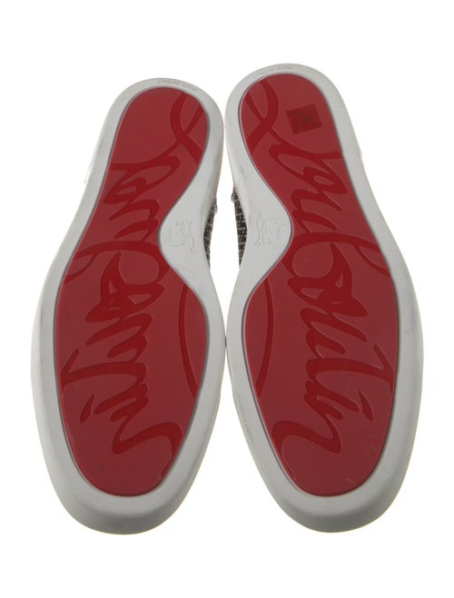 Christian Louboutin Printed Leather Trim Embellishment Sneakers
