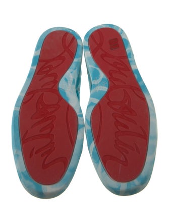 Christian Louboutin Satin Printed Sneakers