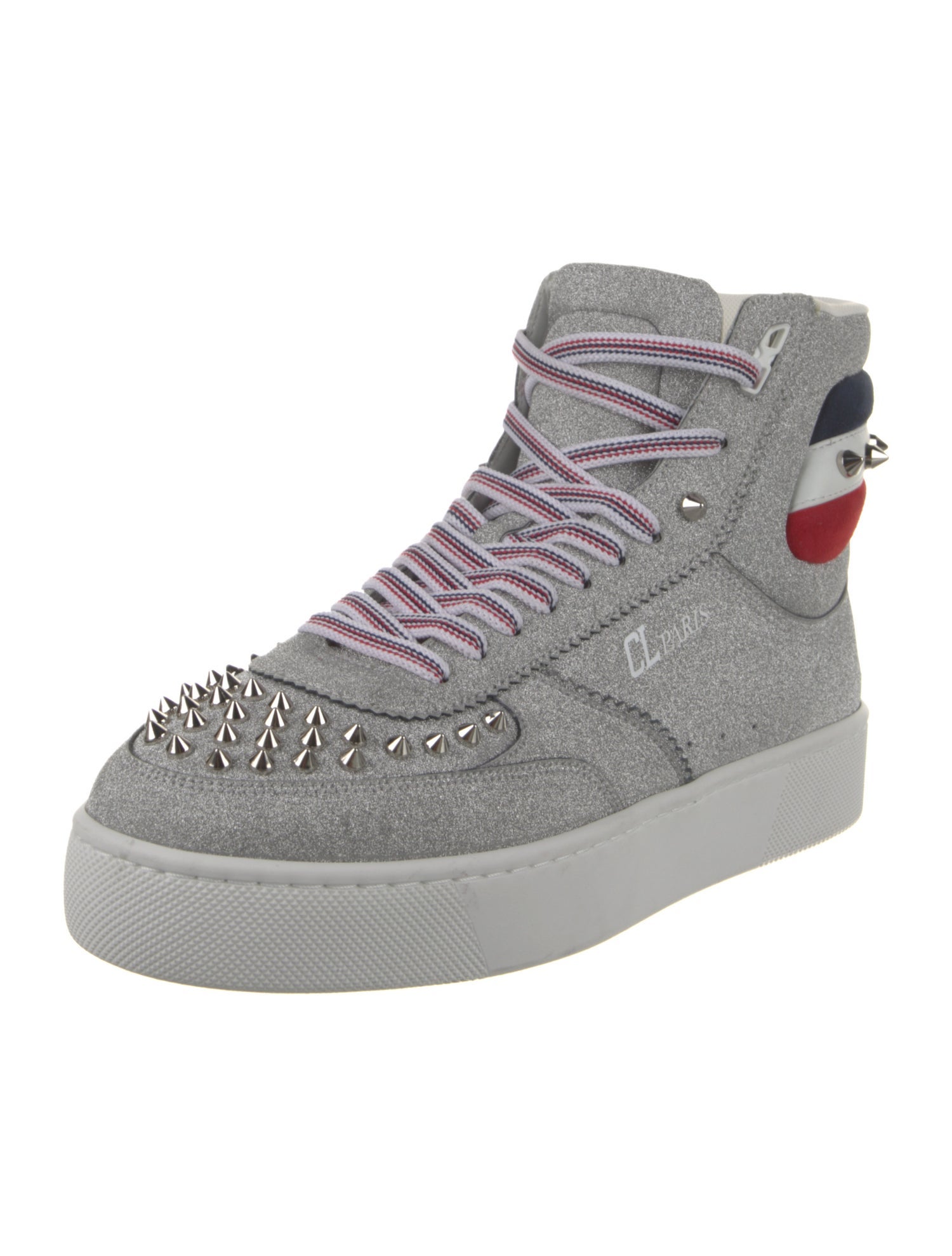 Christian Louboutin Rockstud Accents Glitter Sneakers