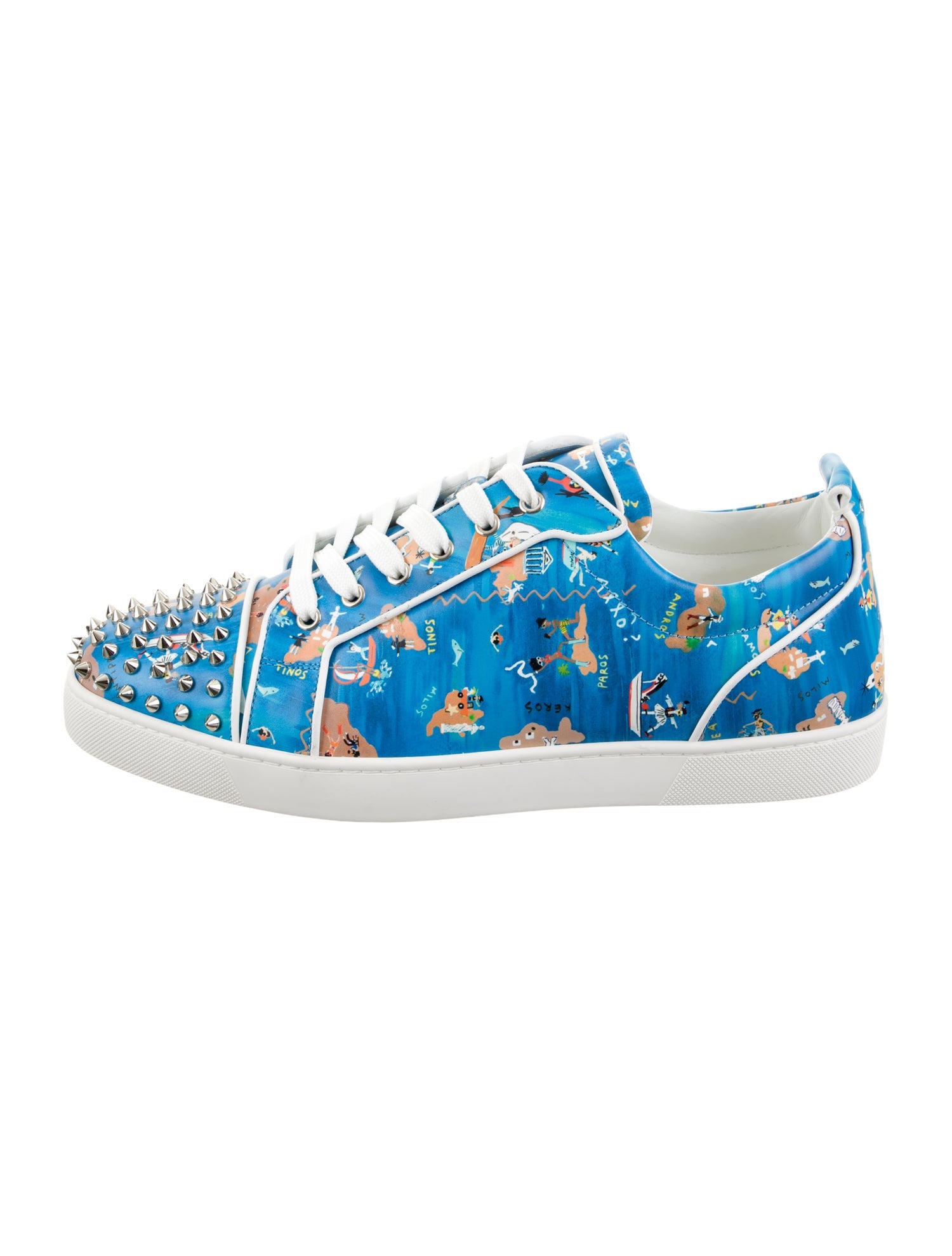 Christian Louboutin Satin Printed Sneakers
