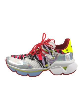 Christian Louboutin Leather Printed Chunky Sneakers