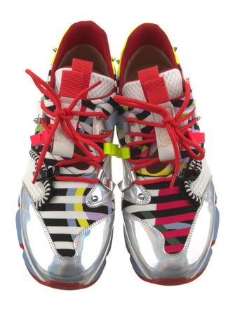 Christian Louboutin Leather Printed Chunky Sneakers