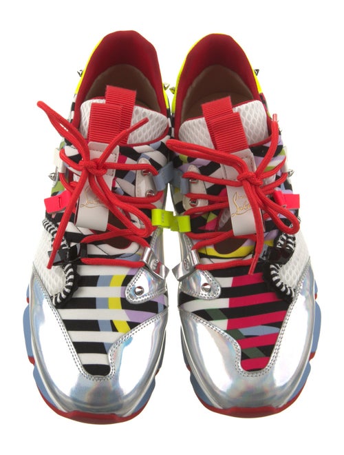 Christian Louboutin Leather Printed Chunky Sneakers