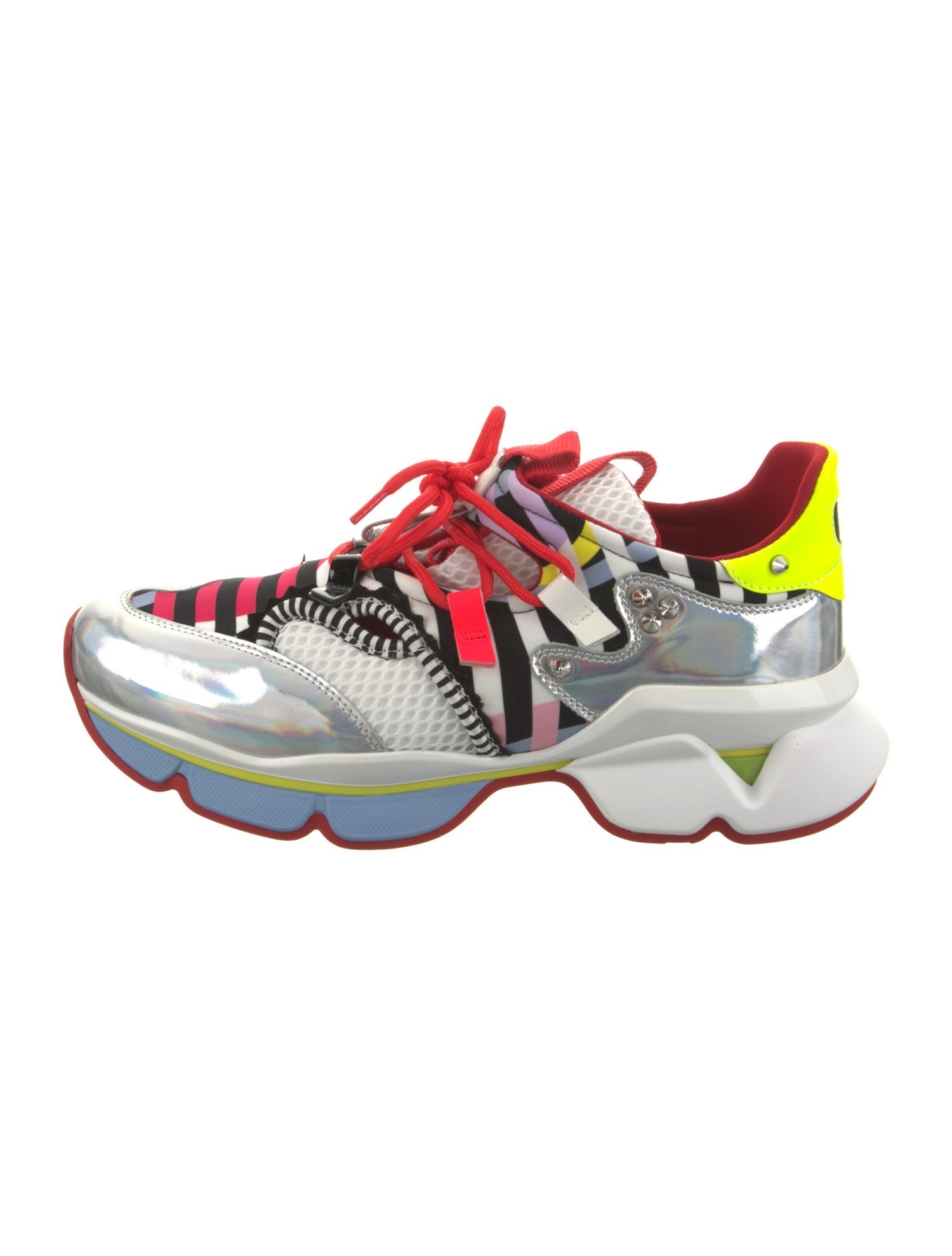 Christian Louboutin Leather Printed Chunky Sneakers