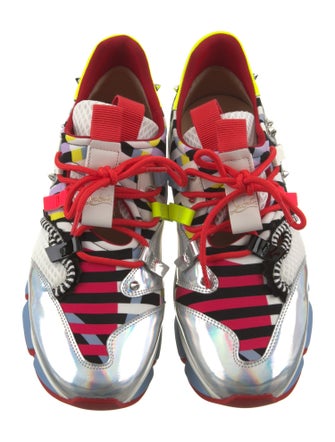 Christian Louboutin Leather Printed Chunky Sneakers