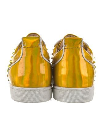 Christian Louboutin Patent Leather Printed Sneakers
