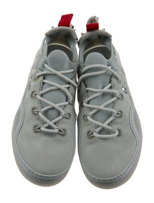 Christian Louboutin Suede Scalloped Accent Sneakers