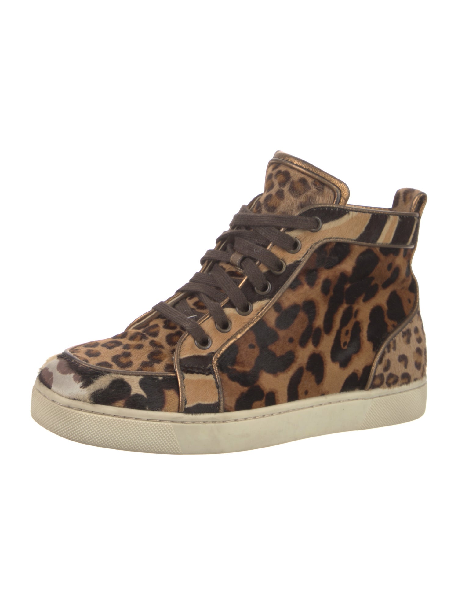 Christian Louboutin Ponyhair Animal Print Sneakers