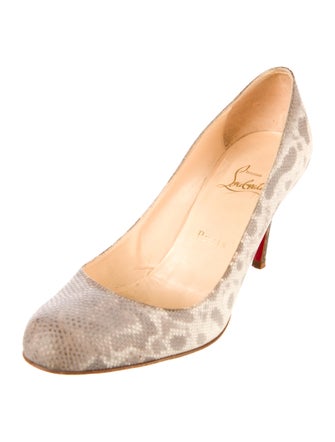 Christian Louboutin Leather Animal Print Pumps