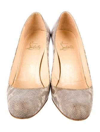 Christian Louboutin Leather Animal Print Pumps