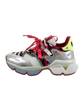 Christian Louboutin Leather Printed Chunky Sneakers