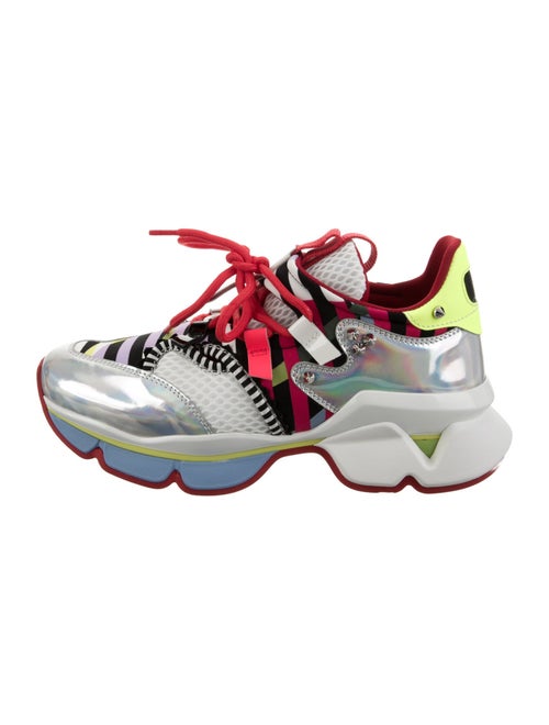 Christian Louboutin Leather Printed Chunky Sneakers