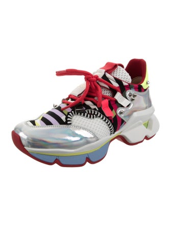Christian Louboutin Leather Printed Chunky Sneakers