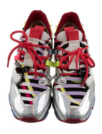 Christian Louboutin Leather Printed Chunky Sneakers