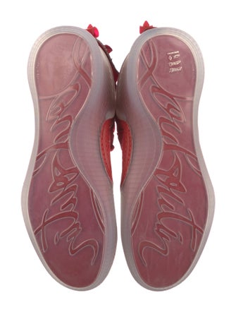 Christian Louboutin Suede Leather Trim Embellishment Sneakers