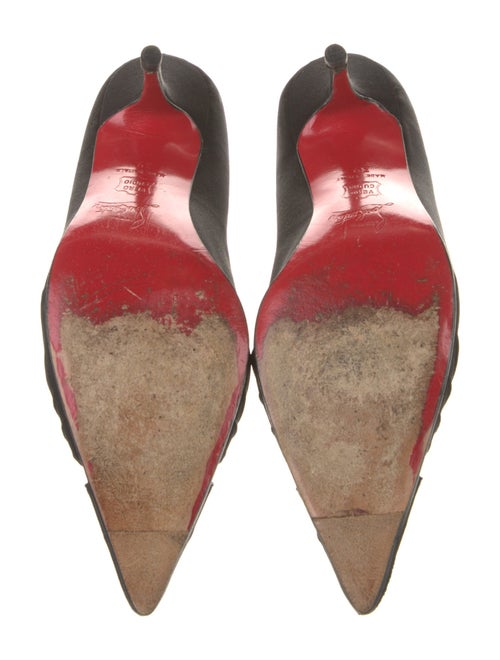 Christian Louboutin Satin Cutout Accent Pumps