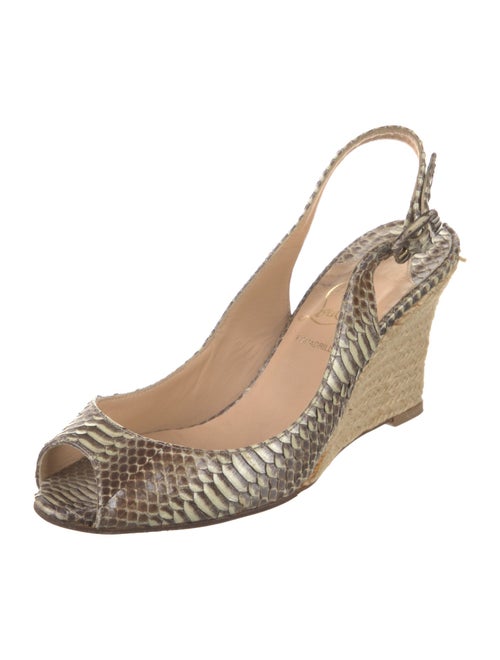 Christian Louboutin Snakeskin Animal Print Espadrilles