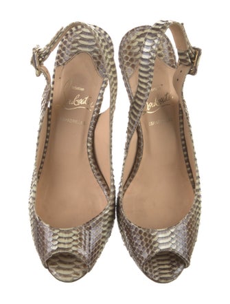 Christian Louboutin Snakeskin Animal Print Espadrilles