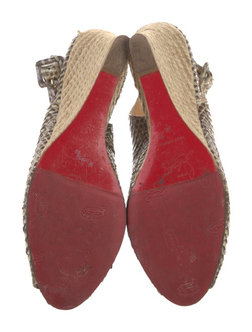 Christian Louboutin Snakeskin Animal Print Espadrilles