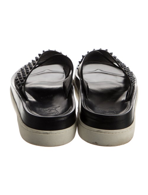 Christian Louboutin Spike Accents Leather Slides