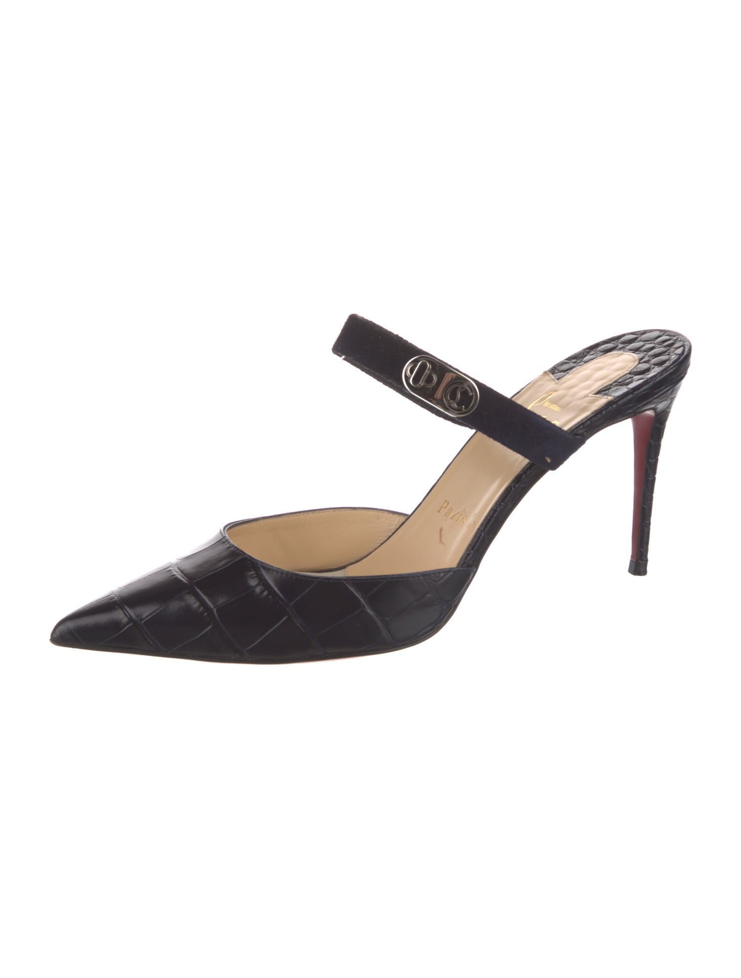 Christian Louboutin Crocodile Mules