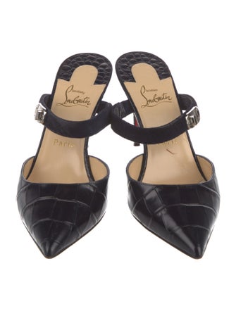 Christian Louboutin Crocodile Mules