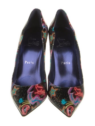 Christian Louboutin Patent Leather Printed Pumps