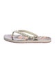 Christian Louboutin Patent Leather Printed Flip Flops