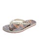 Christian Louboutin Patent Leather Printed Flip Flops