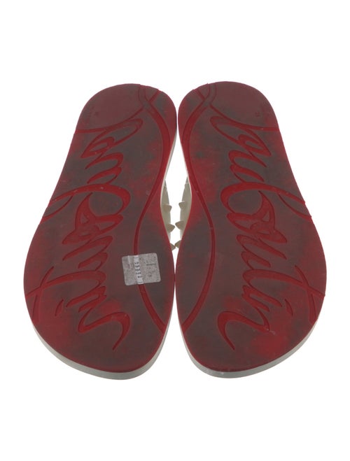 Christian Louboutin Patent Leather Printed Flip Flops