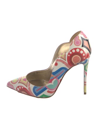 Christian Louboutin Patent Leather Printed Pumps