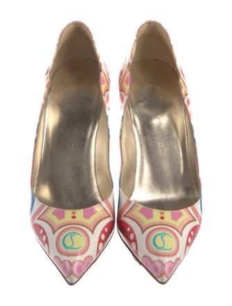 Christian Louboutin Patent Leather Printed Pumps