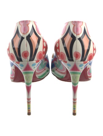 Christian Louboutin Patent Leather Printed Pumps