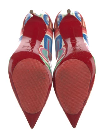 Christian Louboutin Patent Leather Printed Pumps