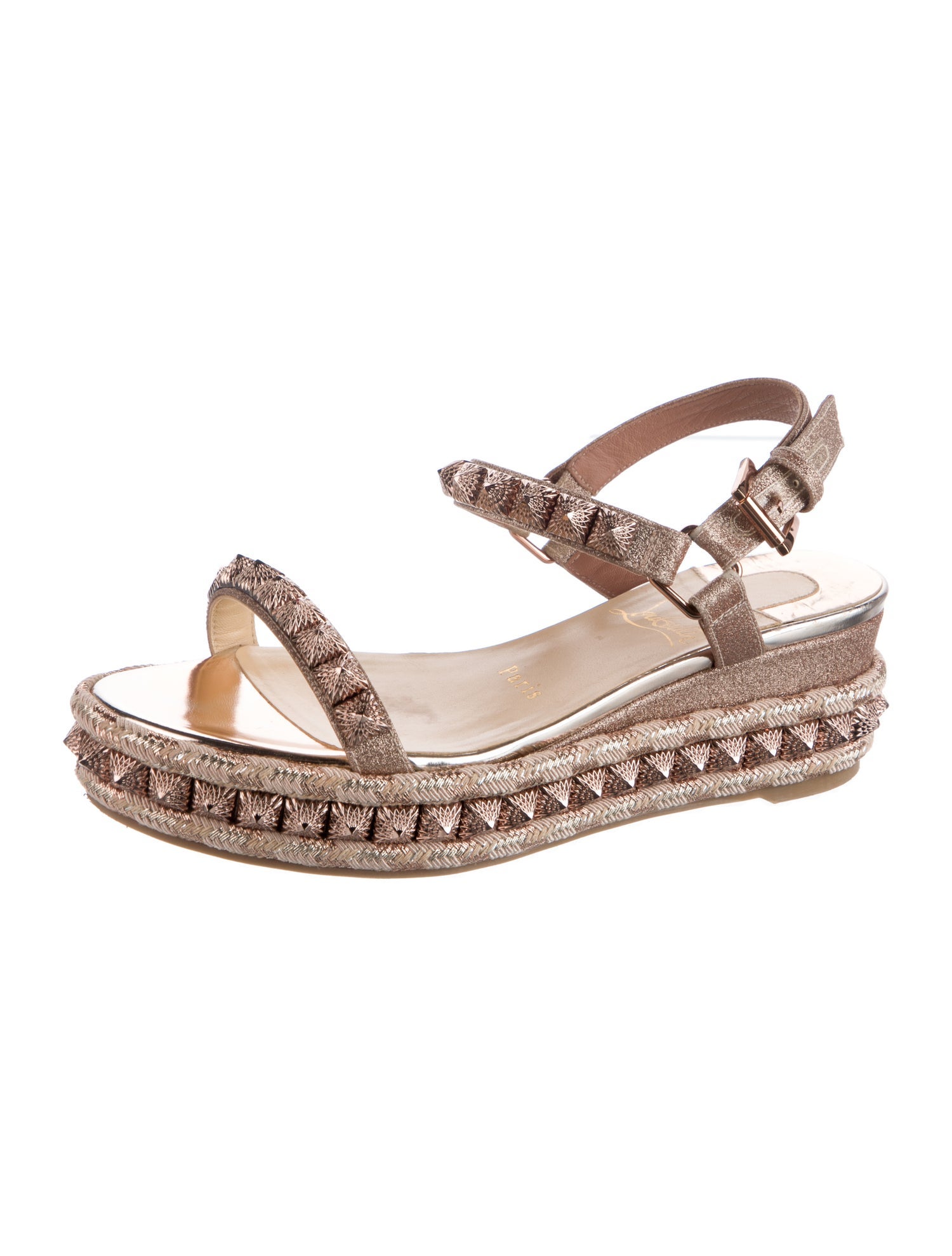 Christian Louboutin Spike Accents Glitter Accents Espadrilles