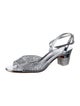 Christian Louboutin PVC Crystal Embellishments Slingback Sandals