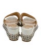 Christian Louboutin Leather Studded Accents Espadrilles