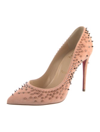 Christian Louboutin Suede Studded Accents Pumps