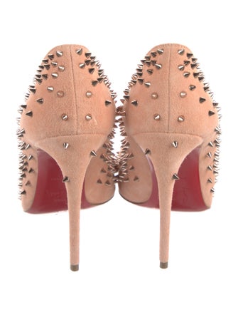 Christian Louboutin Suede Studded Accents Pumps