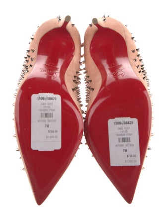Christian Louboutin Suede Studded Accents Pumps
