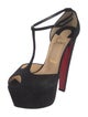 Christian Louboutin Nenecheritza 160 Suede T-Strap Pumps