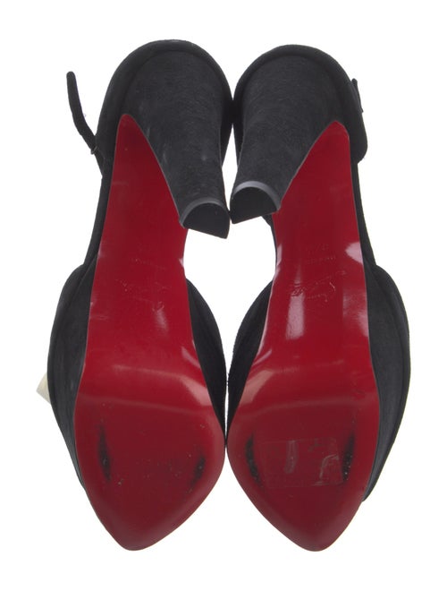 Christian Louboutin Nenecheritza 160 Suede T-Strap Pumps