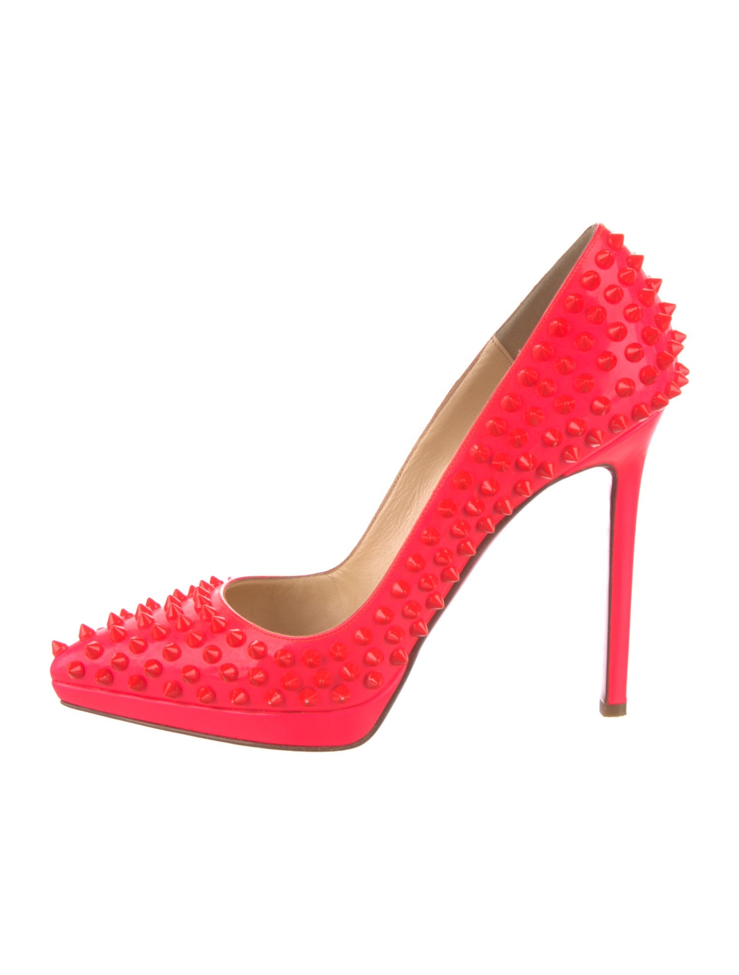 Christian Louboutin Leather Studded Accents Pumps