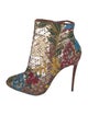 Christian Louboutin Mesh Floral Print Boots